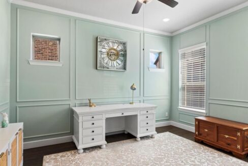 Updated study with wainscoting