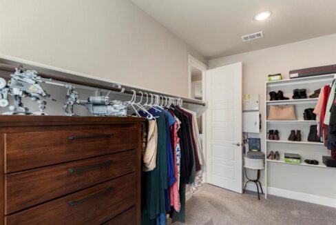 Master closet with built in storage
