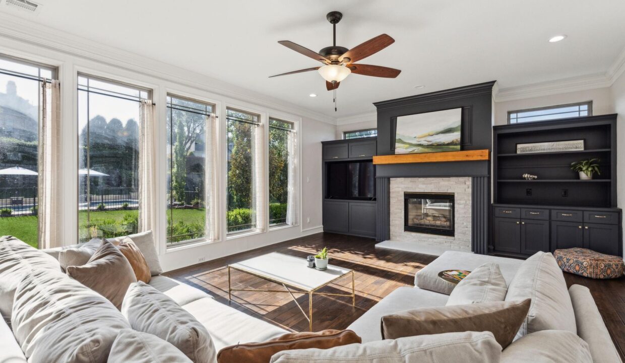 2413 Versailles Drive Heath, TX living room fireplace